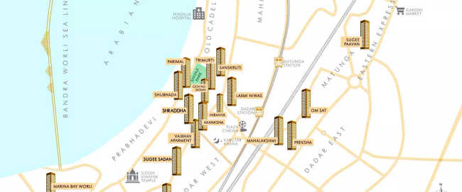 Sugee Shraddha Dadar - Location Map