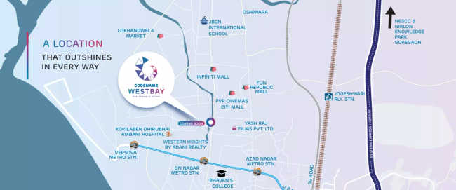 Adani Western Heights Andheri - Location Map