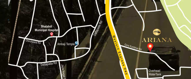 Dotom Ariana Residency Borivali - Location Map