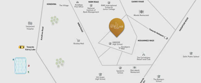 Raheja Stellar Undri - Location Map