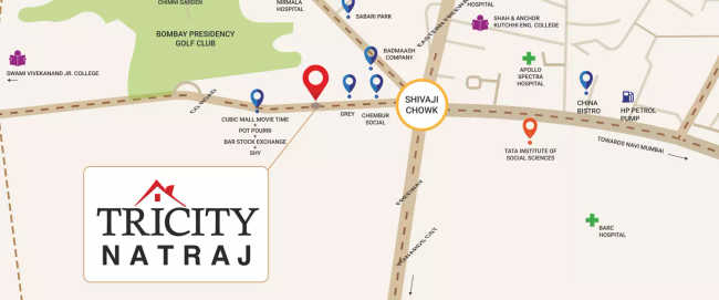 Tricity Natraj Chembur - Location Map