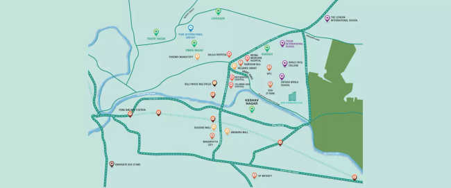 Godrej Sky Greens Manjri - Location Map