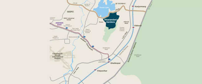 Hiranandani Adonia Powai - Location Map
