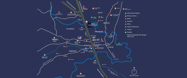 Saheel ITrend Waterfront Ravet - Location Map