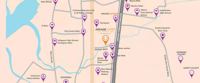 Arkade Aspire Goregaon - Location Map