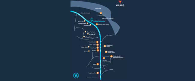Vihang Marina Ghodbunder Road - Location Map
