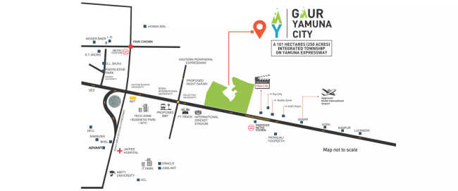 16th Parkview Gaur Yamuna City Greater Noida - Location Map