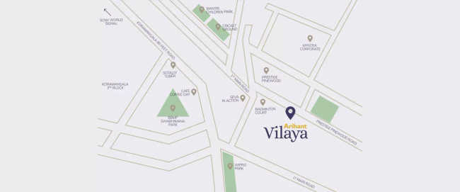 Arihant Vilaya Koramangala - Location Map