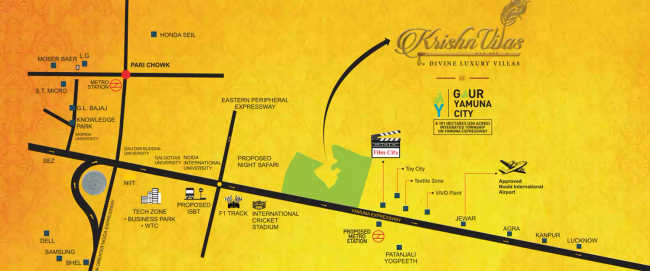 Krishnvilas Gaur Yamuna City Greater Noida - Location Map