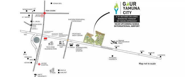Victorian Villas 6th Parkview Gaur Yamuna City Greater Noida - Location Map