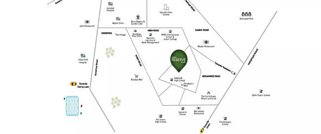 K Raheja Reserve Mohammed Wadi - Location Map