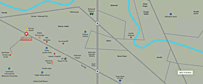 Kohinoor Emerald Sus Village - Location Map