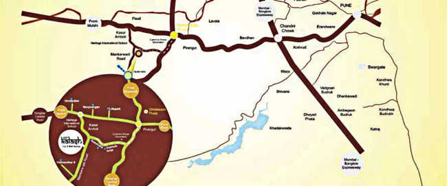 Excellaa Kalash Pirangut - Location Map