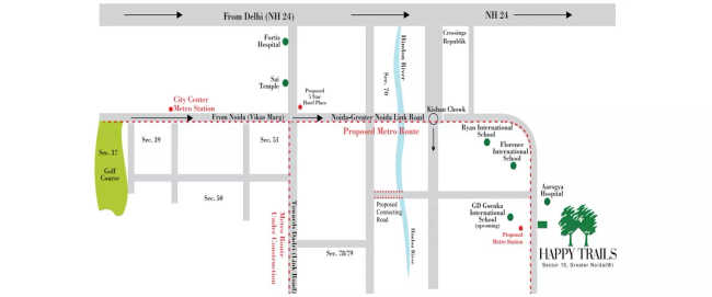 ATS HomeKraft Happy Trails Sector 10 Greater Noida W - Location Map