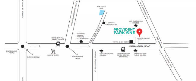 Provident Park One Mallasandra - Location Map