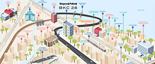 Shapoorji BKC 28 Bandra - Location Map