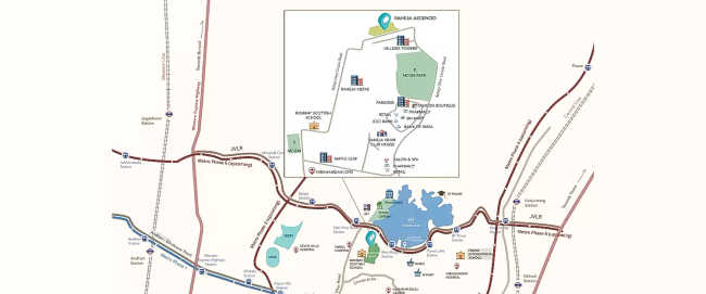 Raheja Ascencio Chandivali - Location Map