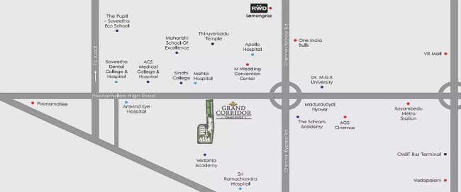 RWD Grandcorridor Vanagaram - Location Map