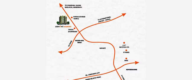 Arihant Aarohi Dombivali - Location Map