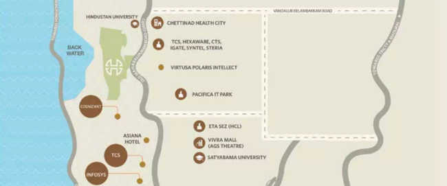 Hiranandani Amalfi Egattur - Location Map