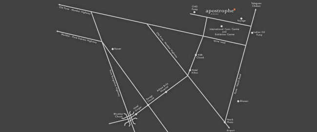 Kasturi Apostrophe Moshi - Location Map