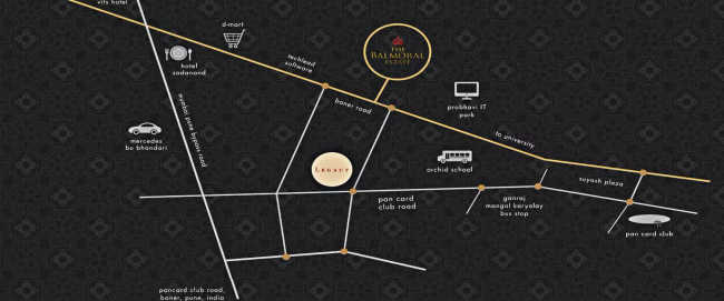 Kasturi The Balmoral Estate Baner - Location Map