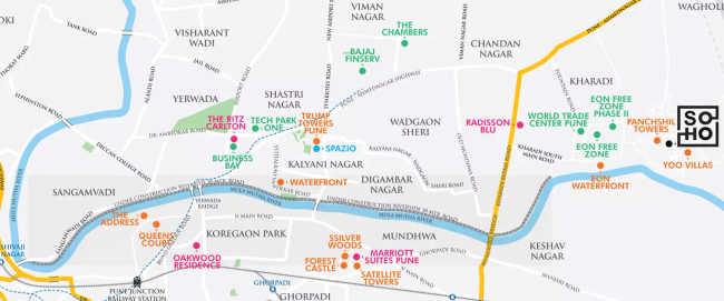 Panchshil Soho Kharadi - Location Map
