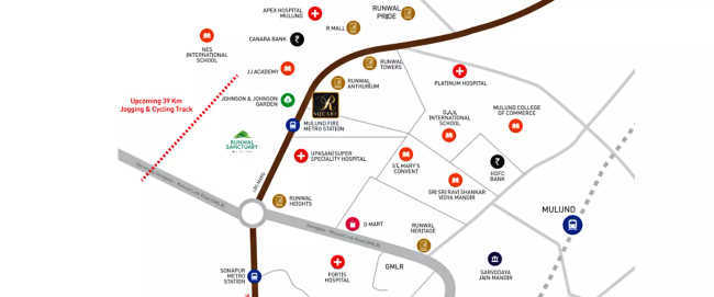 Runwal R Square Mulund - Location Map