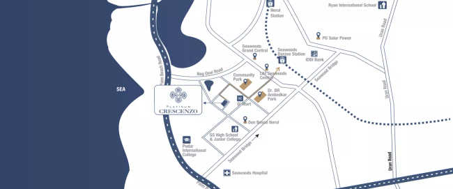 Platinum Crescenzo Seawoods - Location Map