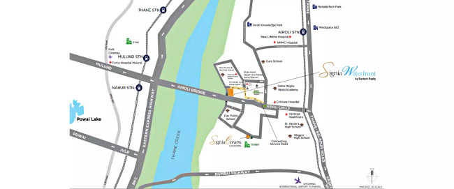 Sunteck Signia Waterfront Airoli - Location Map