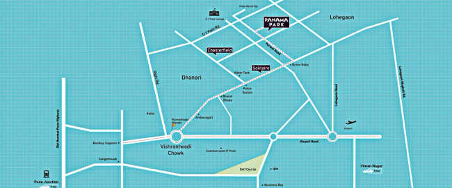 Excellaa Panama Park Lohegaon - Location Map