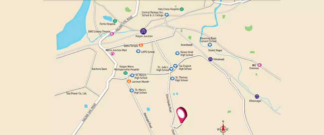 Kohinoor Aashiyana Kalyan - Location Map