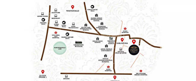 Shriram Chirping Grove Sarjapura - Location Map