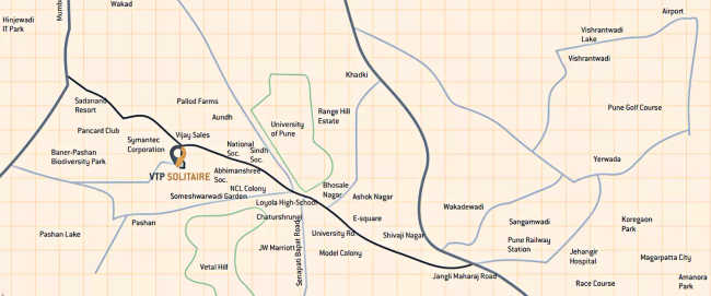 VTP Solitaire Pashan - Location Map