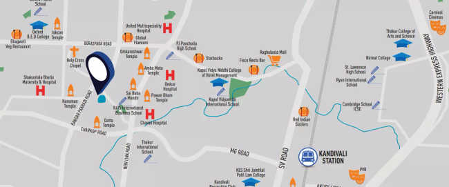 Dosti Oro 67 Kandivali - Location Map