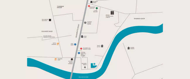Kohinoor Zen Estate Kharadi - Location Map