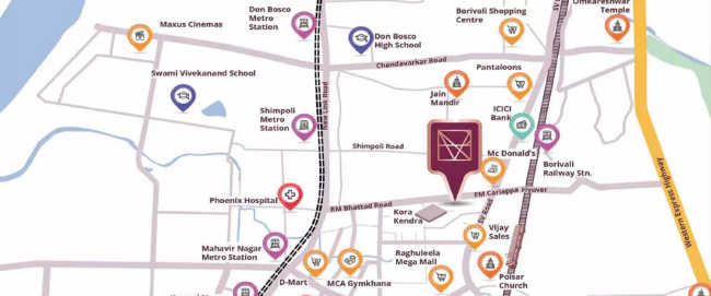 Kolte Patil Evara Borivali - Location Map