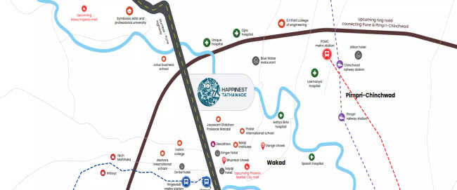 Mahindra Happinest Tathawade Tathawade - Location Map