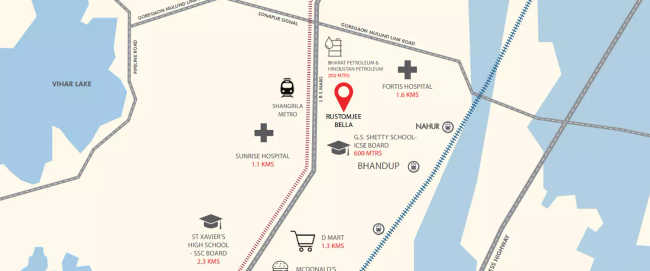 Rustomjee Bella Bhandup - Location Map