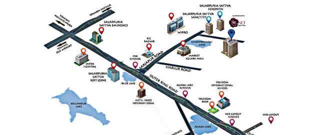 Salarpuria Sattva Signet Varthur - Location Map