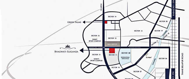 Bhagwati Eleganza Ghansoli - Location Map