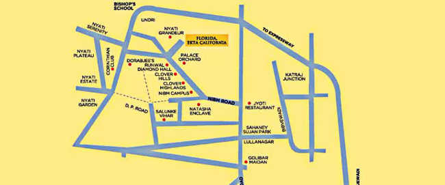 Ekta Florida Undri - Location Map