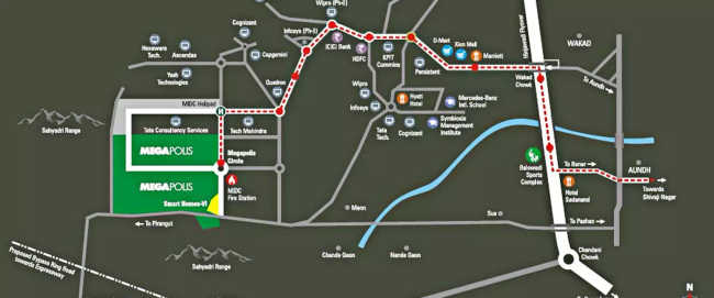 Kumar Megapolis Saffron Hinjewadi - Location Map