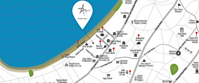 Suraj Ocean Star Prabhadevi - Location Map