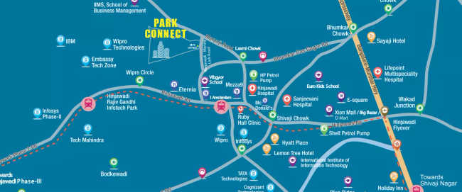 Pride Purple Park Connect Hinjewadi - Location Map