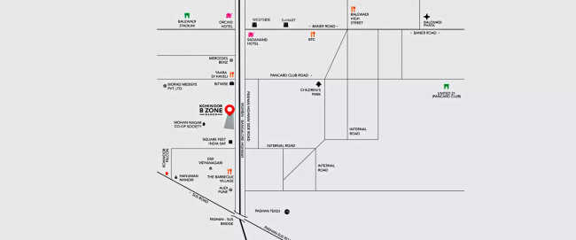 Kohinoor B-Zone Baner - Location Map