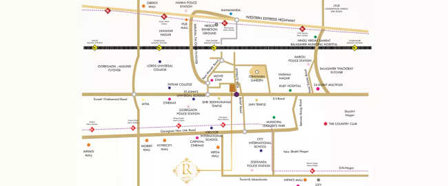 Lotus Residency Goregaon - Location Map