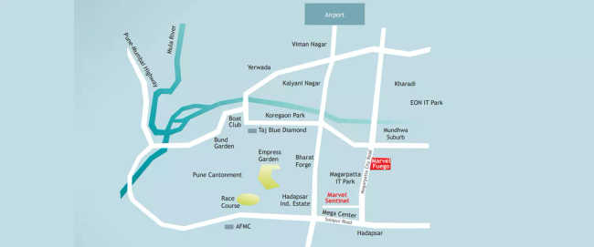 Marvel Fuego Hadapsar - Location Map