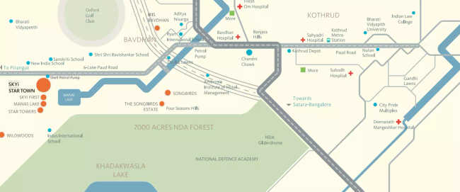 Skyi Star Town Bhugaon - Location Map