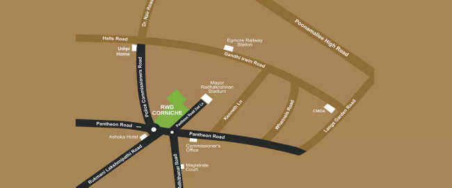 RWD Corniche Egmore - Location Map